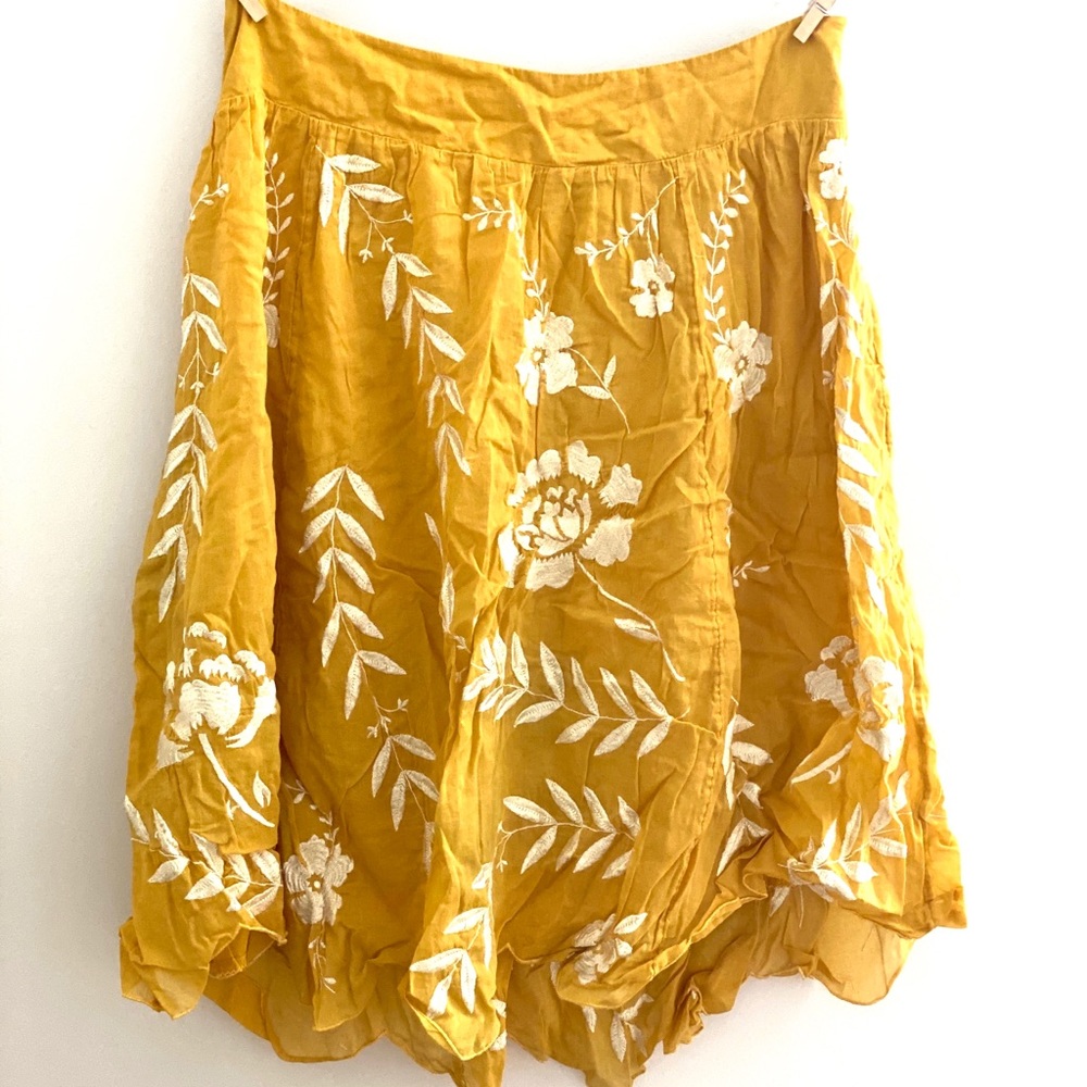 Anthropologie NWT Vineland embroidered skirt
